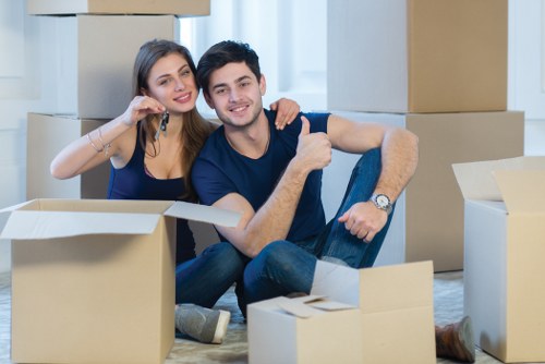 Commercial moving team planning a business relocation in Queens Park