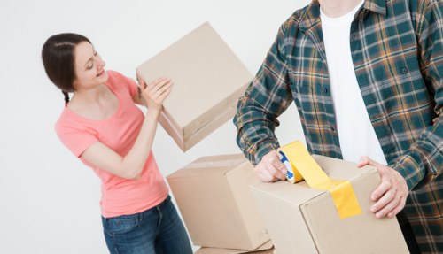 Commercial removals setup for an office move near Queens Park