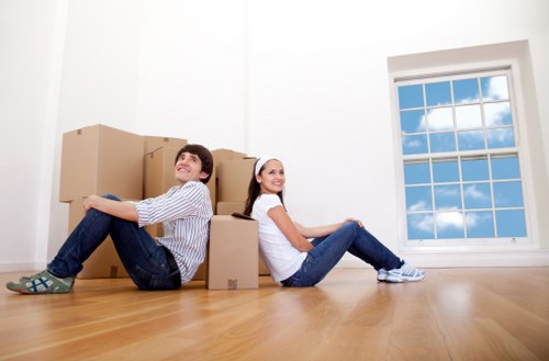 Packing and moving office equipment for a Queens Park business