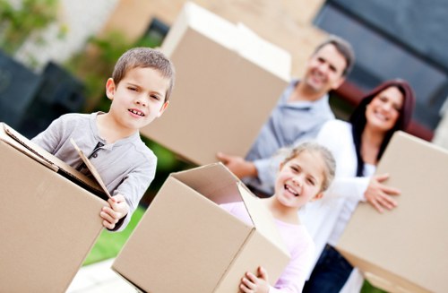 PPE and secure loading practices during a Queenspark van move