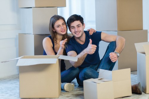 Movers planning access and parking for a Queens Park property