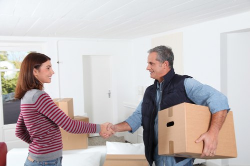 Household move in a Queens Park flat with stair access