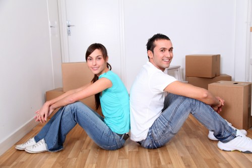 Local moving team handling access challenges on a Queens Park street