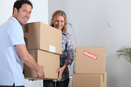 Careful loading of household items for a local move