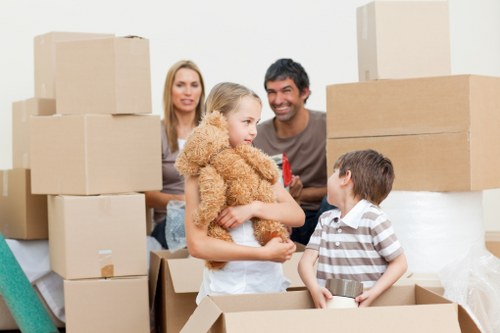 Commercial moving van support for offices and businesses in Queens Park